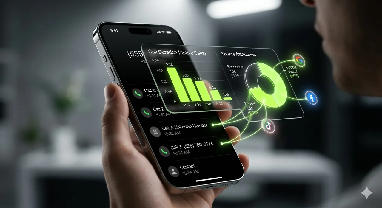 Call tracking with source attribution